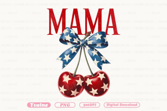 Celebrate Patriotism with the 4th of July Mama PNG
