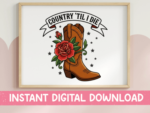 Country 'Til I Die Bold Rose Boot Design: A Modern Western Icon