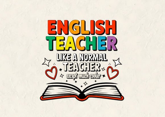 English Teacher Like a T-Shirt Design: A Creative Font for Educators and Beyond