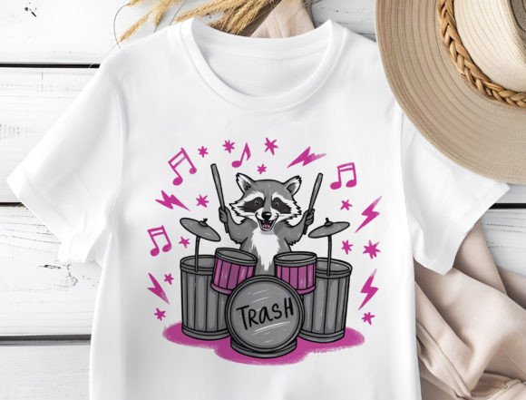 Funny Raccoon Trash Drummer PNG: Unleashing Creative Chaos