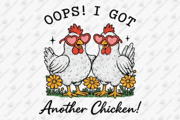 Oops I Got Another Chicken Lady Farmlife: A Fun Graphic for Poultry Fans