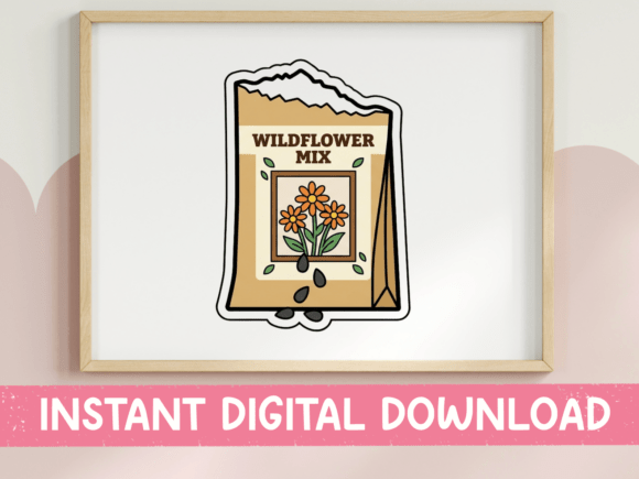 Wildflower Mix Seed Packet Sticker: A Little Mood for Plant-Filled Projects